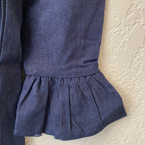 Denim Dress w/Lace Bottom - Picture 3 of 6